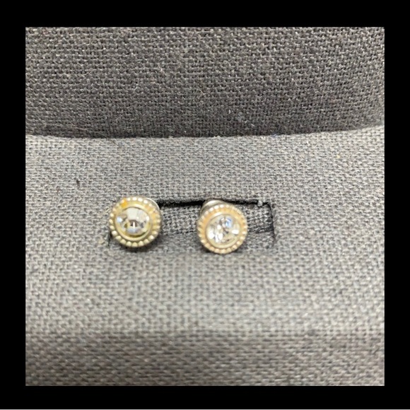 Vintage DS leaf shape pendant crystals & blk sterling 925 necklace w/ earrings - Picture 13 of 15